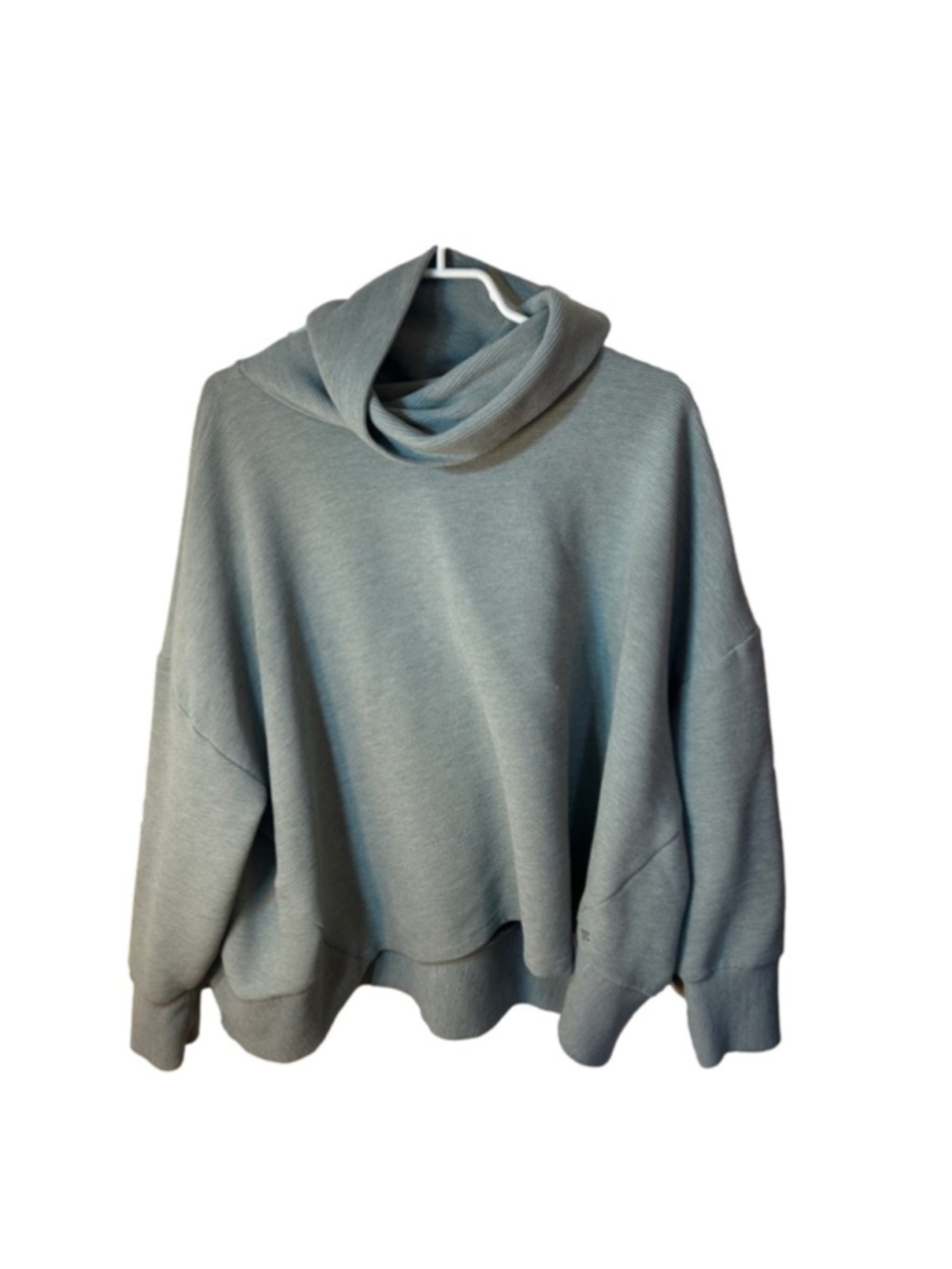 Shambhala Cozy Turtleneck Textured Pullover Sweater Light blue size XXL